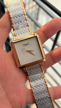 Piaget Diamond Square Dial Quartz Movement Men's Watch