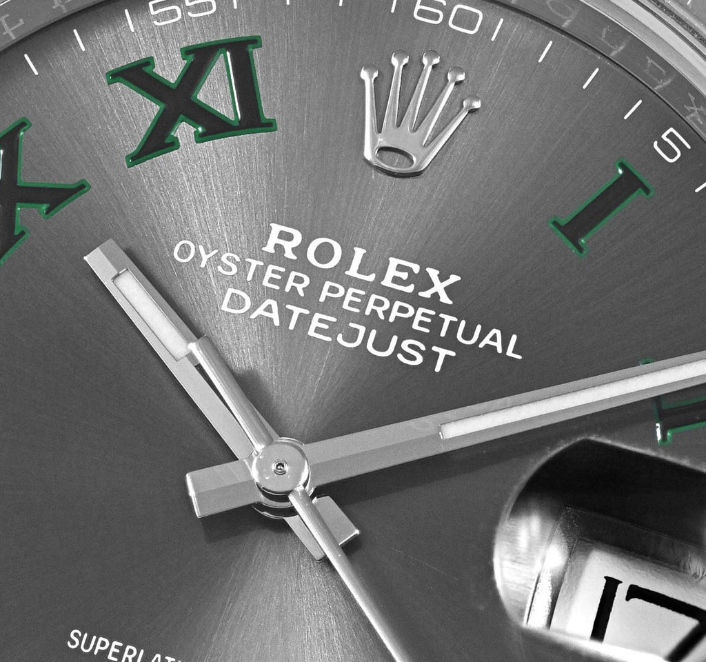 Rolex Datejust Oyster Perpetual Automatic Grey Dial Silver Metal Belt Watch For Men's