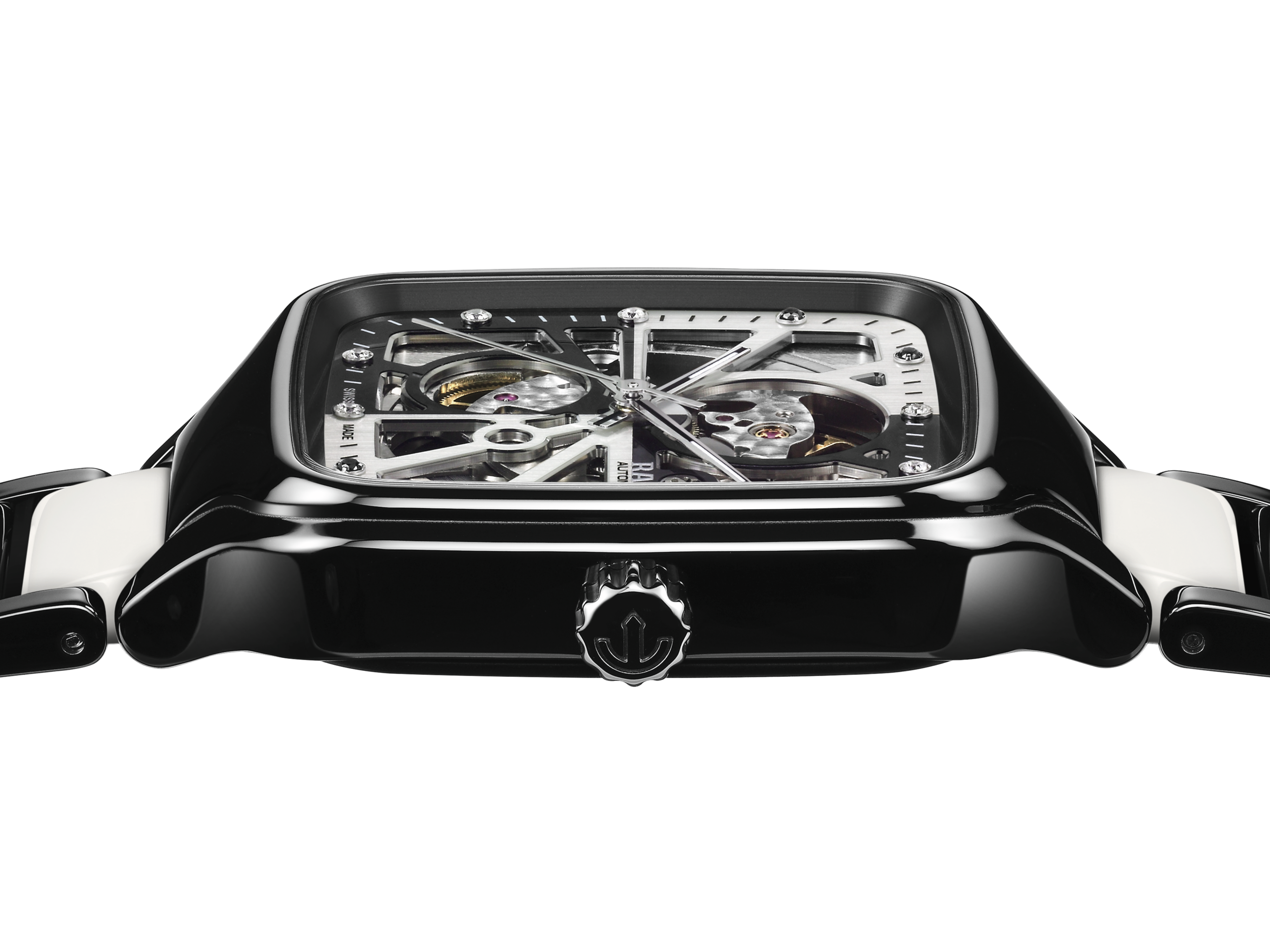 Rado Square Automatic Open Heart Black And White Limited Edition Men's Watch