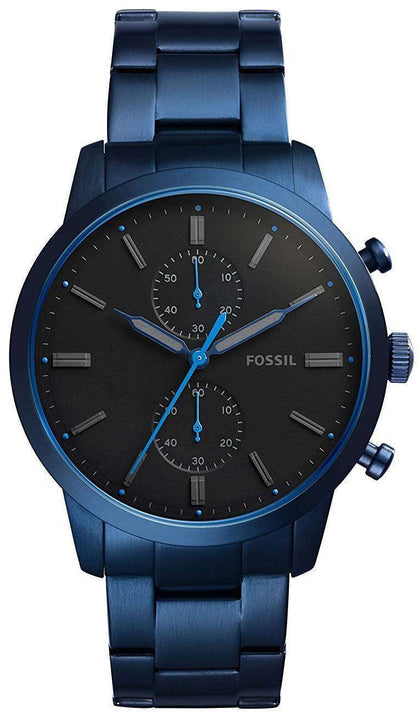 Fossil Townsman Chronograph Black Dial Metal Belt Men's Watch