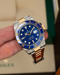 Rolex Submariner Automatic Blue Metal Belt Watch For Men's