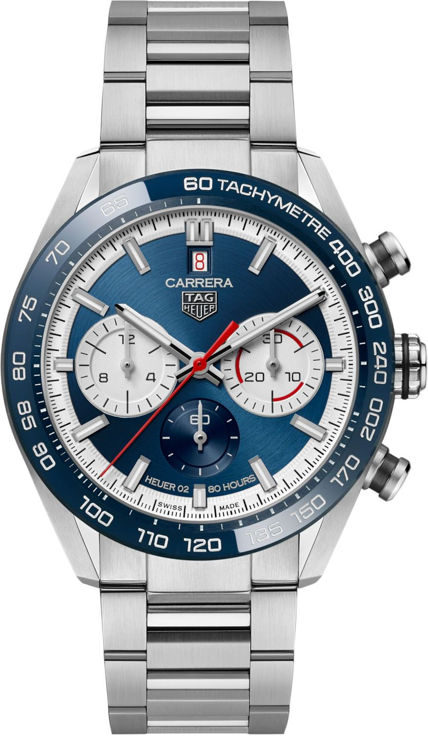 Tag Heuer Carrera 160 Years Special Edition Chronograph Blue Dial Metal Belt Men's Watch
