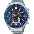 Casio Edifice Black And Blue Chronograph Analog  Metal Belt Men's Watch
