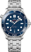 Omega Seamaster Diver 300M Blue Dial Metal Belt Watch For Men's