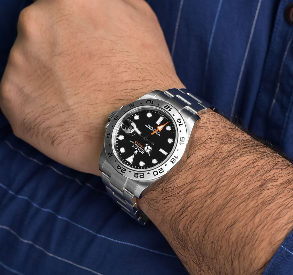 Rolex Explorer II Automatic Black Dial Metal Belt Men's Watch
