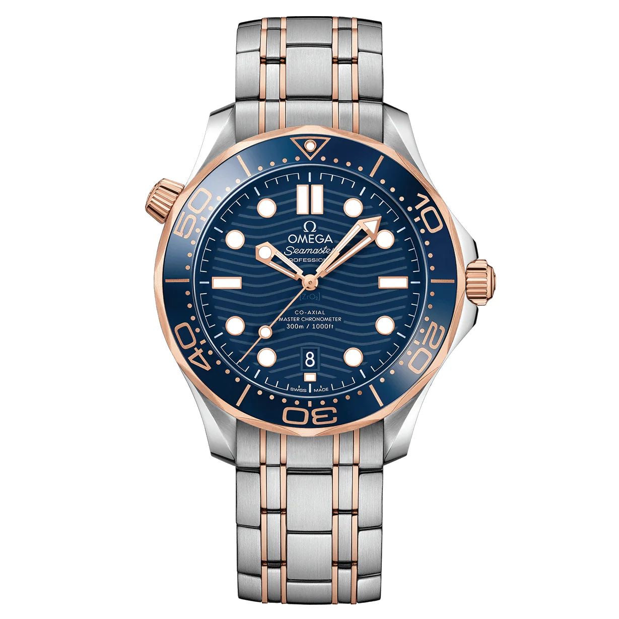 Omega Seamaster Diver 300M Blue Dial Metal Belt Men's Watch