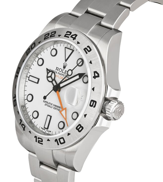 Rolex Explorer II Automatic White Dial Metal Belt Men's Watch