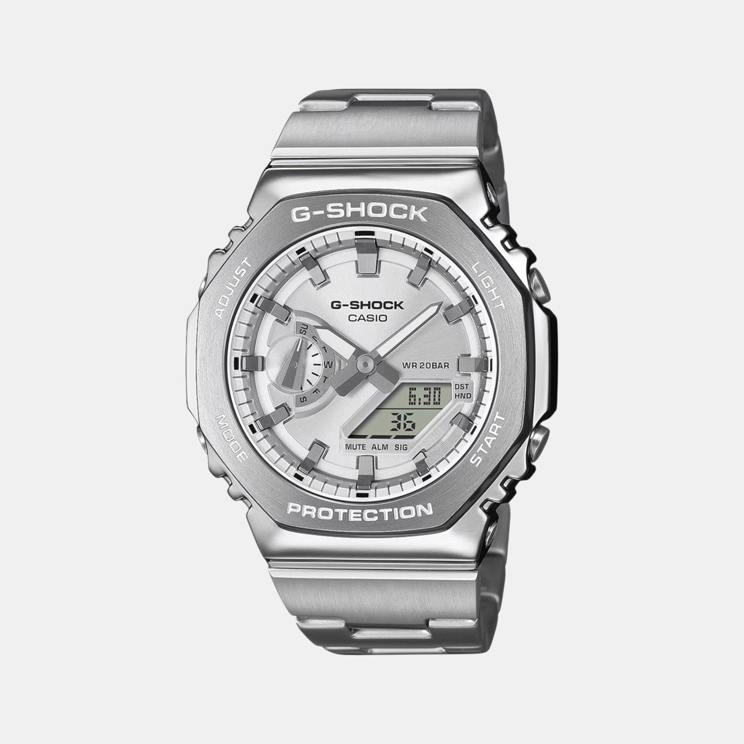 CASIO G-SHOCK GM-2100YM-8ADR - G1668 Silver Dial Men's Watch