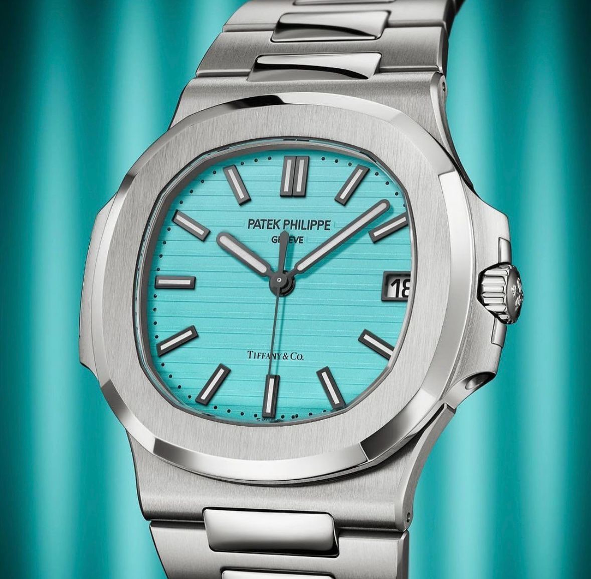 Patek Philippe Sky Blue Silver Metal Men's Watch