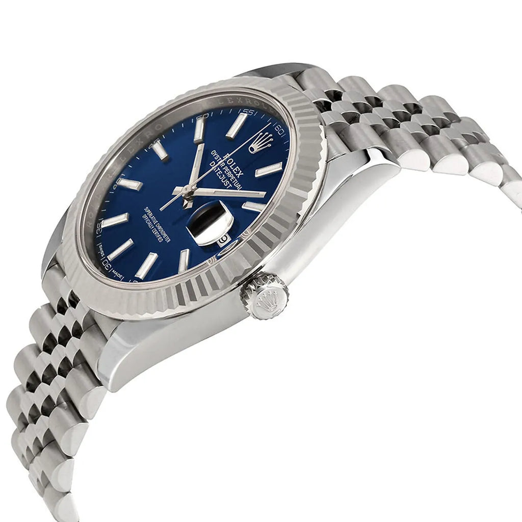 Rolex Datejust Automatic Blue Dial Metal Belt Watch For Men's