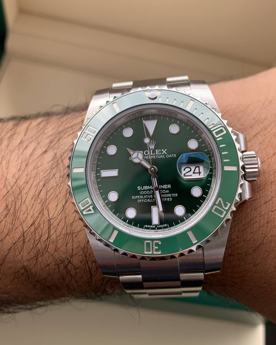 Rolex Submariner Automatic Green Men's Watch