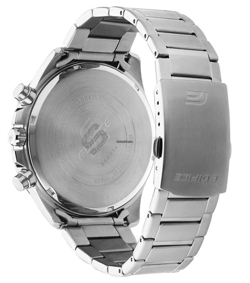 Casio Edifice Black And Red Chronograph Analog Metal Belt Men's Watch