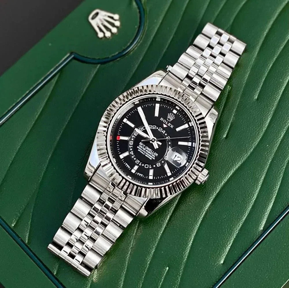 Rolex Sky-Dweller Automatic Black Dial Metal Belt Men's Watch