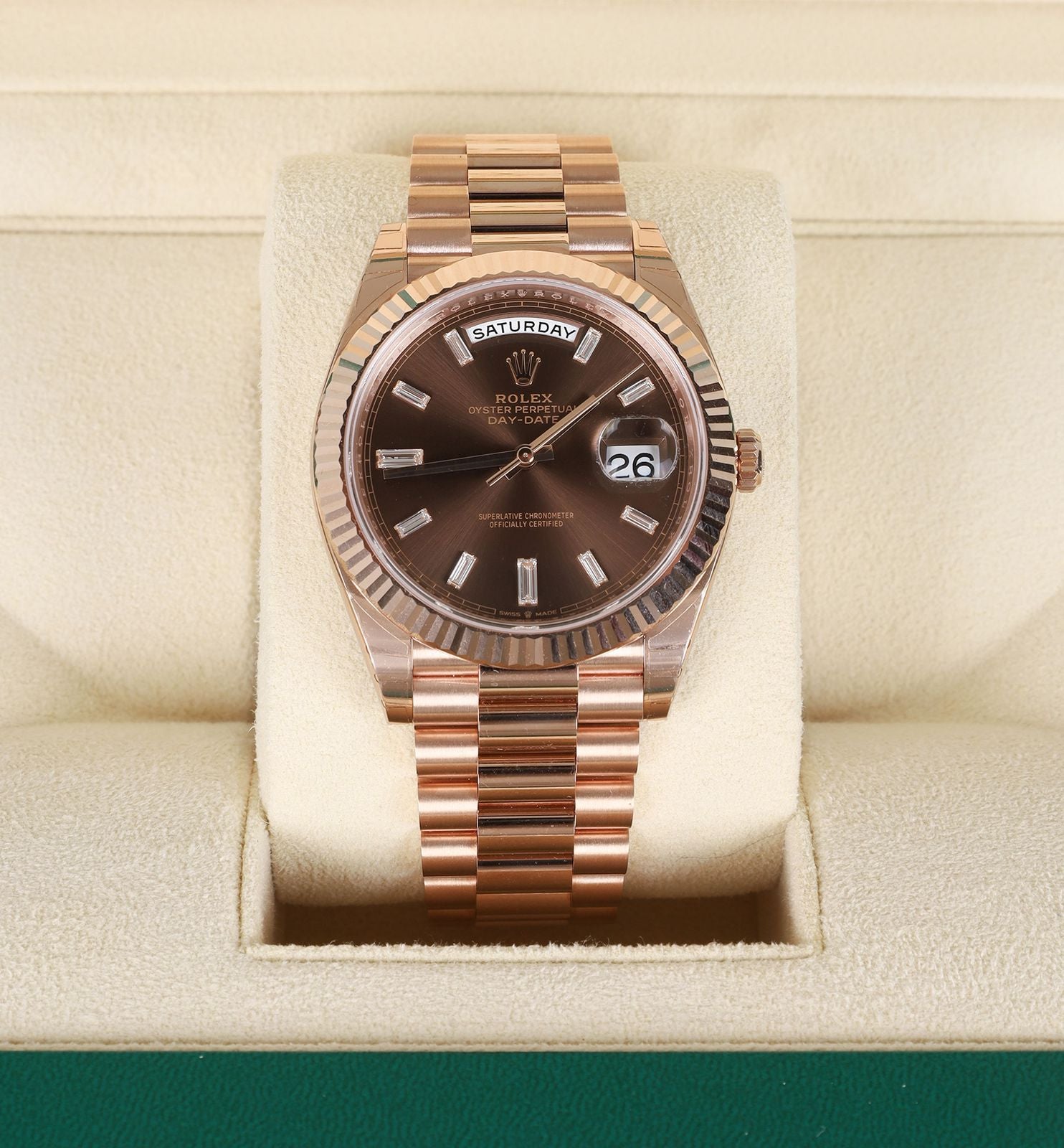 Rolex Day-Date Automatic Brown Dial Men's Watch