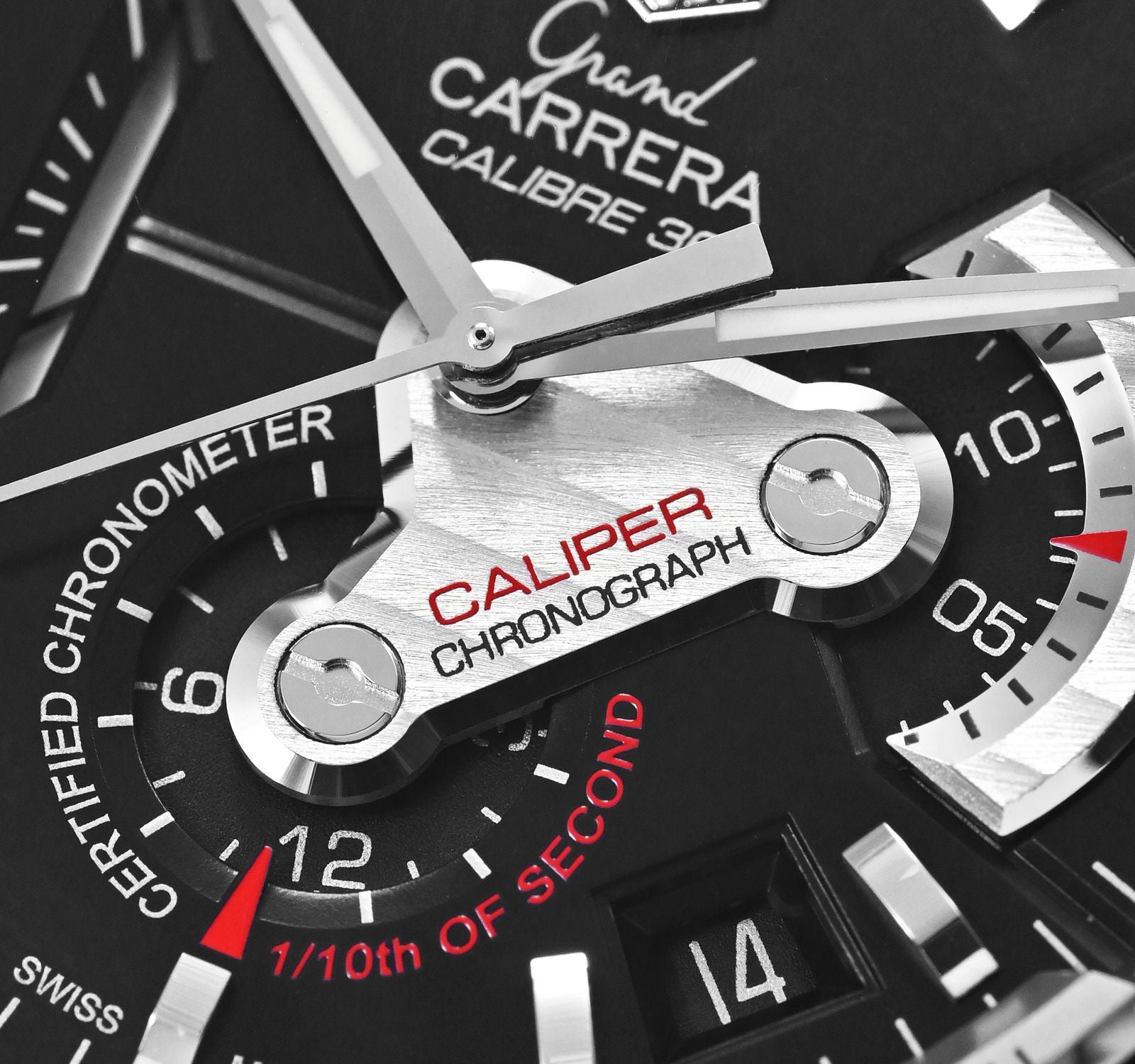 Tag Heuer Carrera Calibre 36 Chronograph Black Dial Silicon Belt Men's Watch