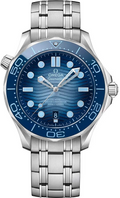 Omega Seamaster Diver 300M Blue Dial Mens Watch