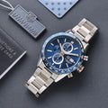 Tag Heuer Carrera Chronograph Blue Dial Metal Belt Watch For Men's