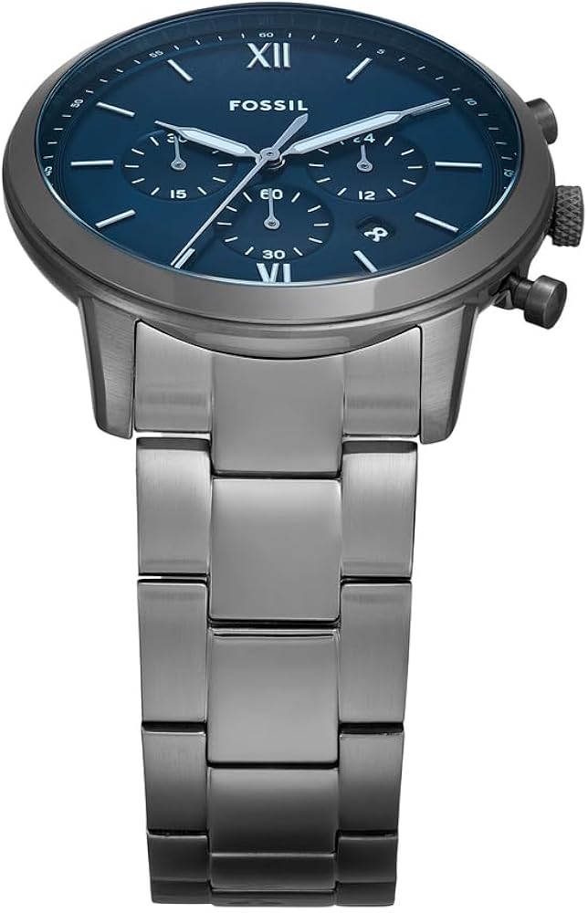 Fossil Neutra Chronograph Blue Dial Metal Belt Men's Watch