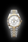 Rolex Sky-Dweller Automatic White Dial Metal Belt Watch For Men's