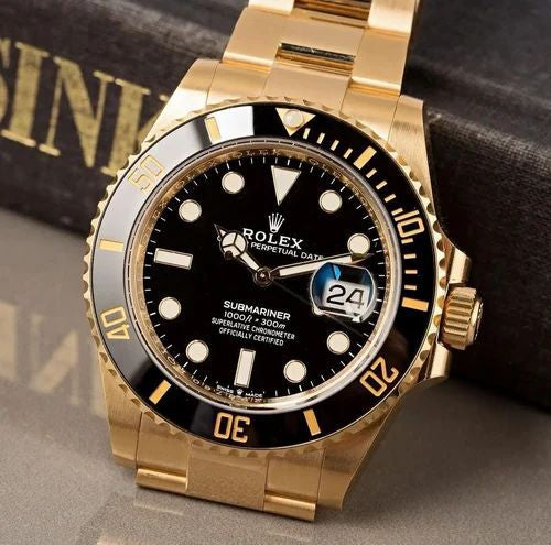 Rolex Submariner Automatic Black Metal Belt Watch For Men's