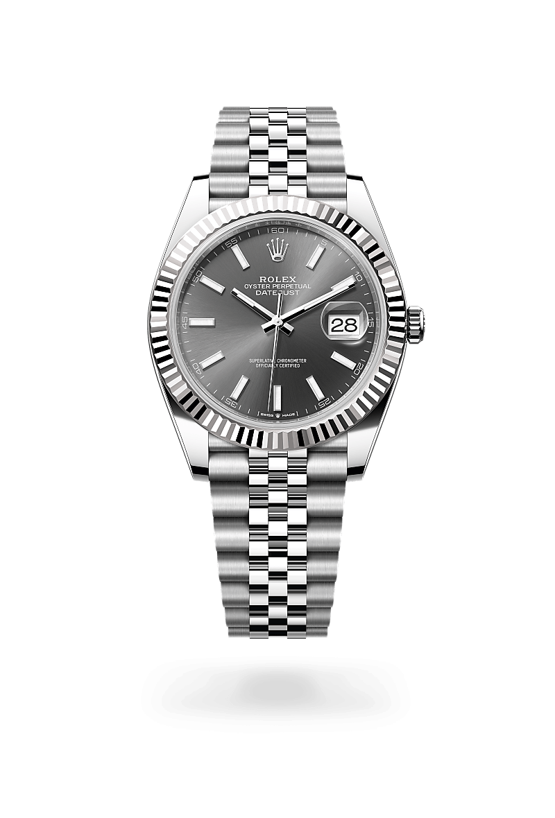Rolex Datejust Automatic Grey Dial Metal Belt Watch For Men's
