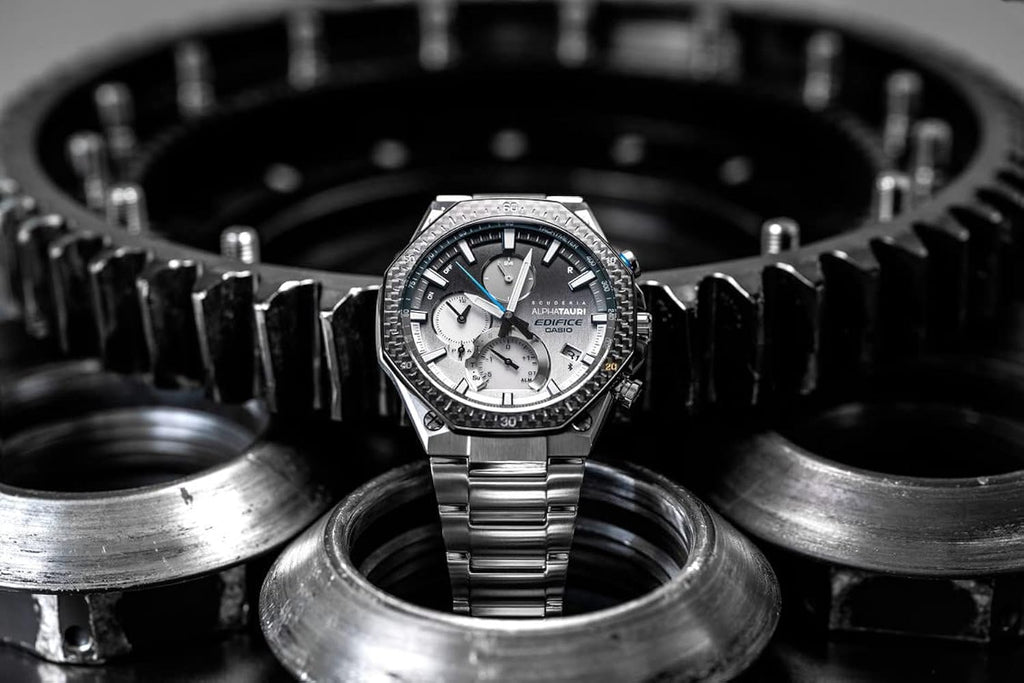 Casio Edifice 900 Chronograph Twotone Dial Metal Belt Men's Watch