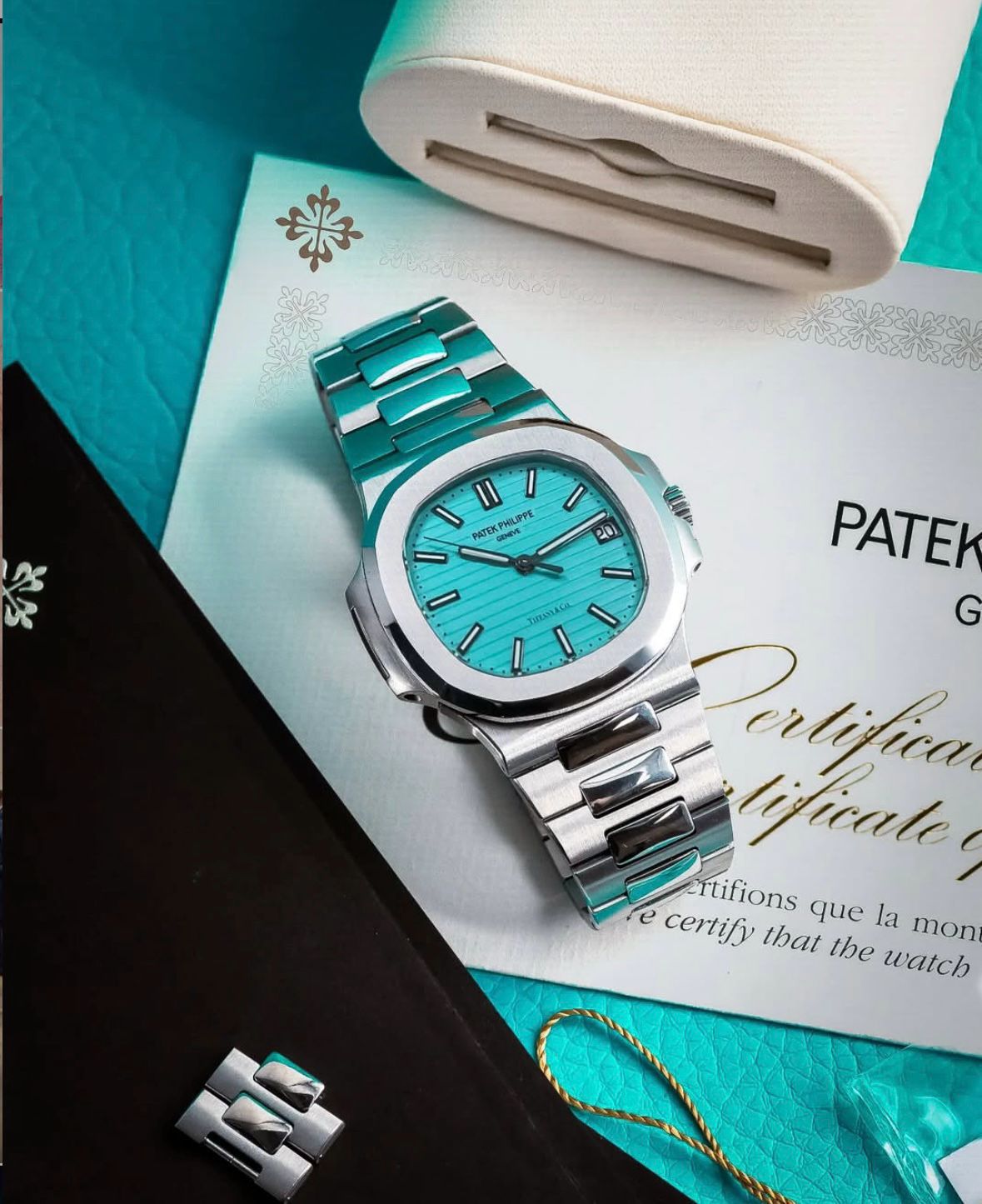 Patek Philippe Sky Blue Silver Metal Men's Watch