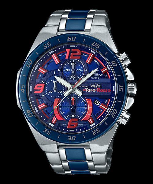 Casio Edifice Toro Rosso Blue Dial Limited Edition Metal Belt Men's Watch