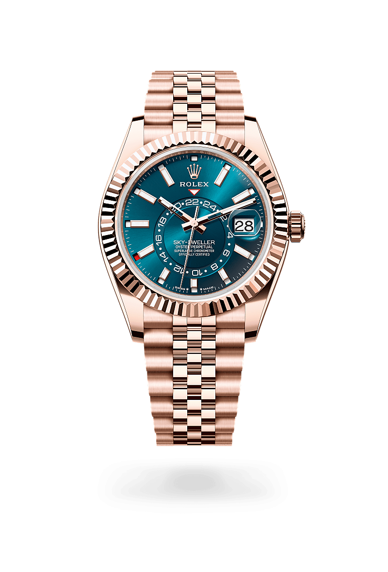 Ro-l-ex Automatic Blue Dial Metal Belt Men's Watch