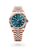 Ro-l-ex Automatic Blue Dial Metal Belt Men's Watch