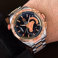 Tag Heuer Carrera Calibre 36 Chronograph Black Dial Twotone Metal Belt Men's Watch