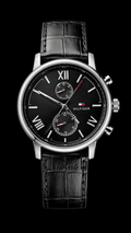 Tommy Hilfiger Quartz Leather Strap Black Dial Men’s Watch