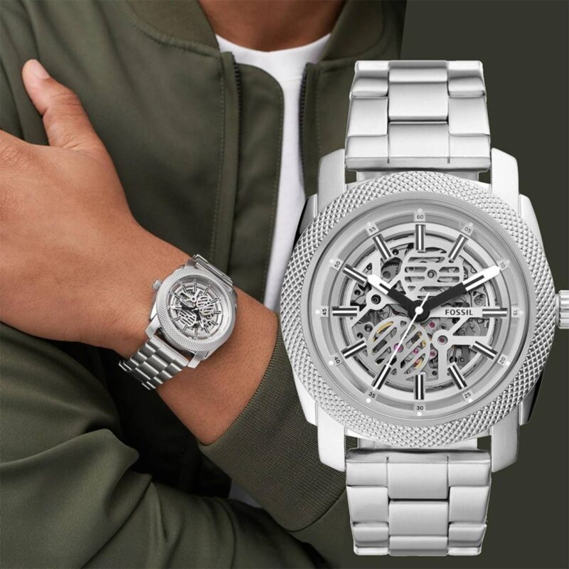 Fossil Automatic Machine ME3252 Metal Strap Men's Watch