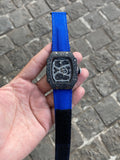 Richard Mille RM 67-02, Skeleton Black Dial Charles Leclerc Monaco Carbon Blue Watch For Men's