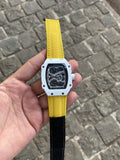 Richard Mille RM 67-02, Skeleton Black Dial Charles Leclerc Monaco Carbon Yellow Watch For Men's