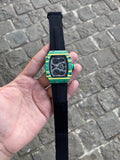 Richard Mille RM 67-02, Skeleton Green Dial Charles Leclerc Monaco Carbon Men's Watch