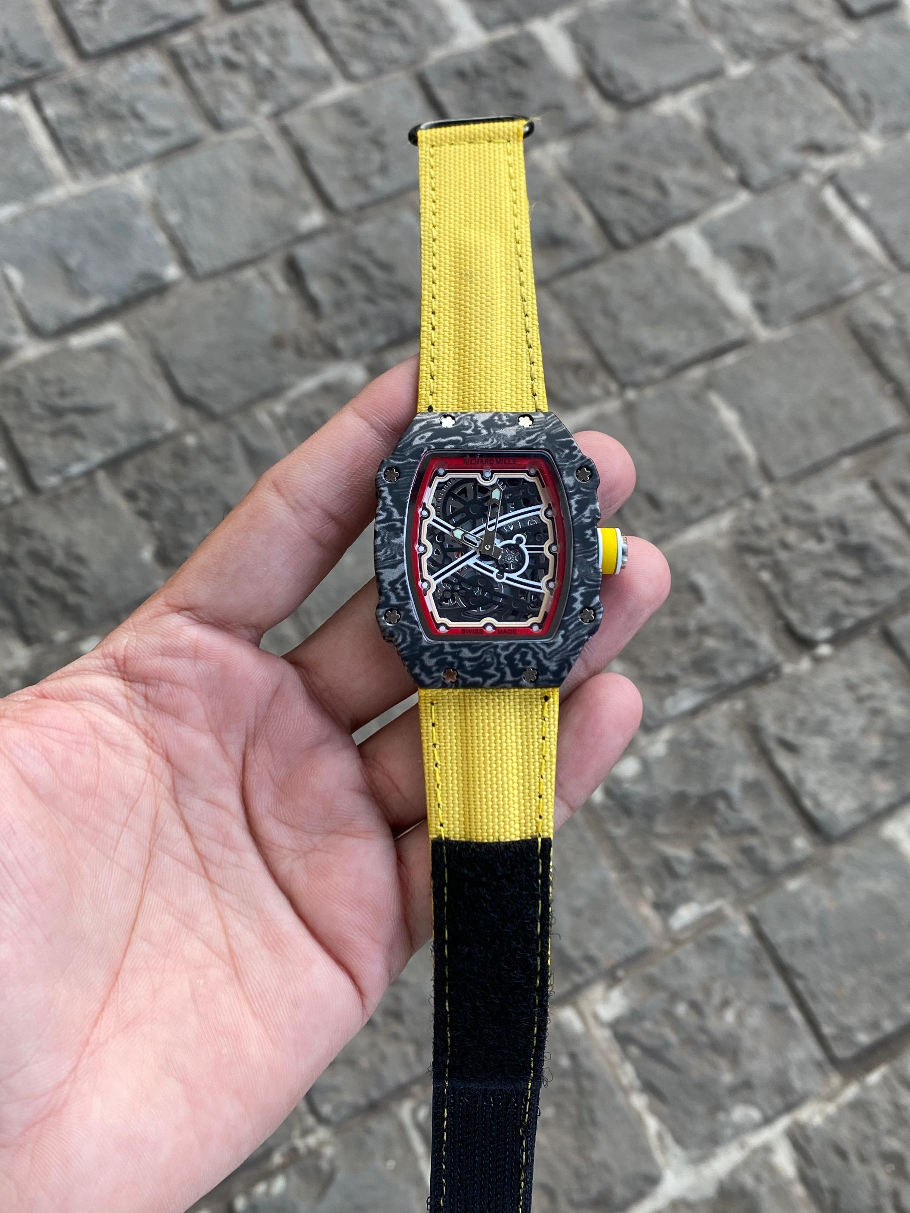 Richard Mille RM 67-02, Skeleton Dial Charles Leclerc Monaco Carbon Yellow Men's Watch