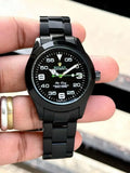 Rolex Air-King Black Dial Metal Belt Men's Watch