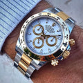 Ro-le-x Automatic Silver White Dial Analog Chronograph Men's Watch