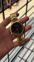 Armani Exchange Cayde AX2707 Black Dial Gold Metal Belt Men's Watch