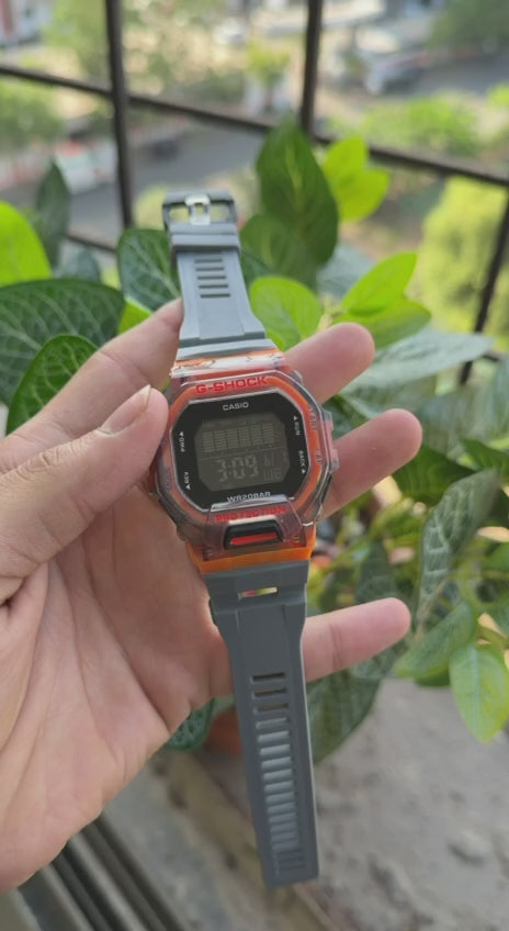 Casio G-Shock Orange Dial Resin Strap Digital Watch - For Men GBD-200SM-1A5ER
