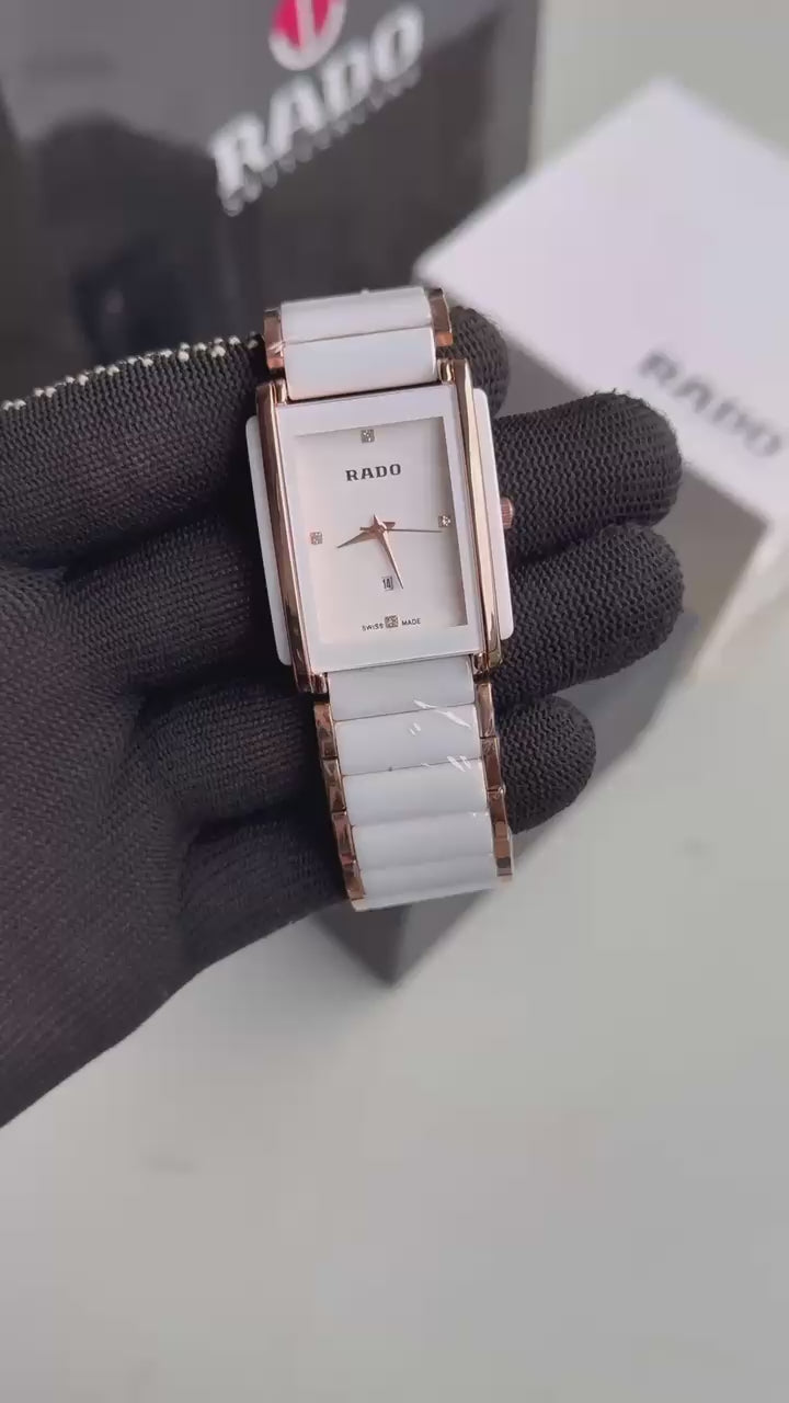 Rado Integral White Dial Ceramic Men's Watch