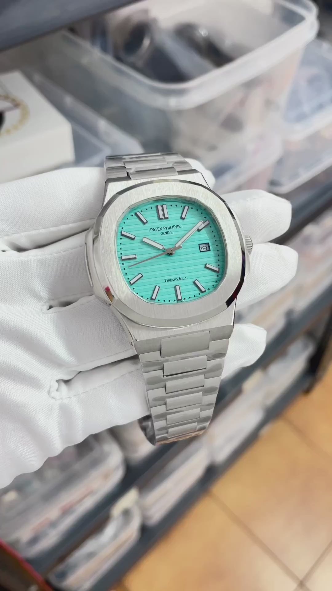 Patek Philippe Sky Blue Silver Metal Men's Watch