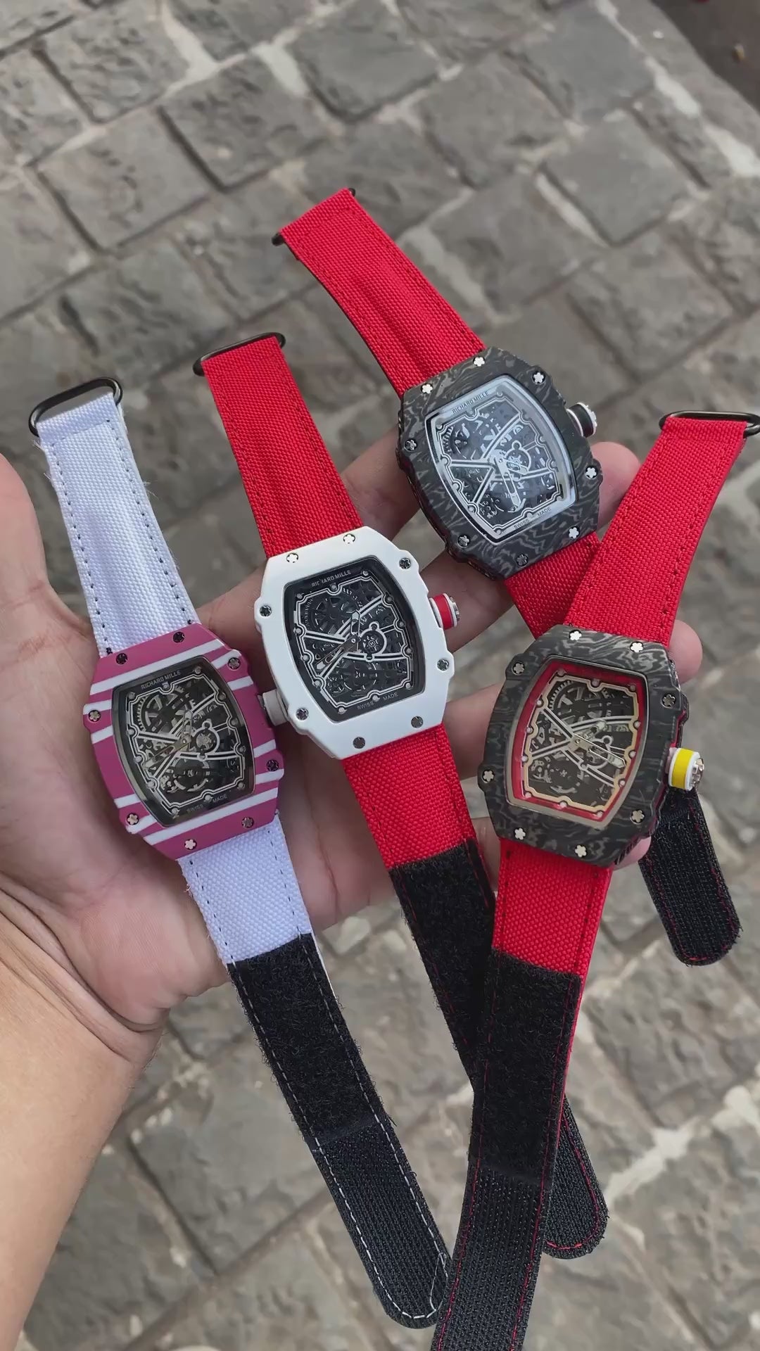Richard Mille RM 67-02, Skeleton Dial Charles Leclerc Monaco Carbon Black And Red Watch For Men